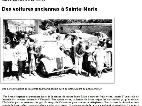 Photo Sortie des personnes du 3ème âge de Ste Marie